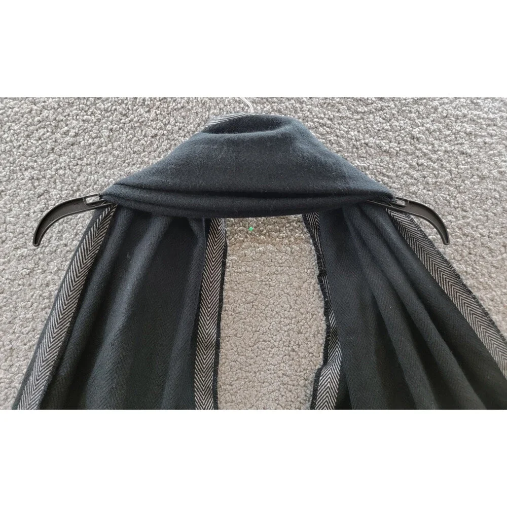 Alfani Herringbone Scarf Men’s One Size Black Contrast Border Detail